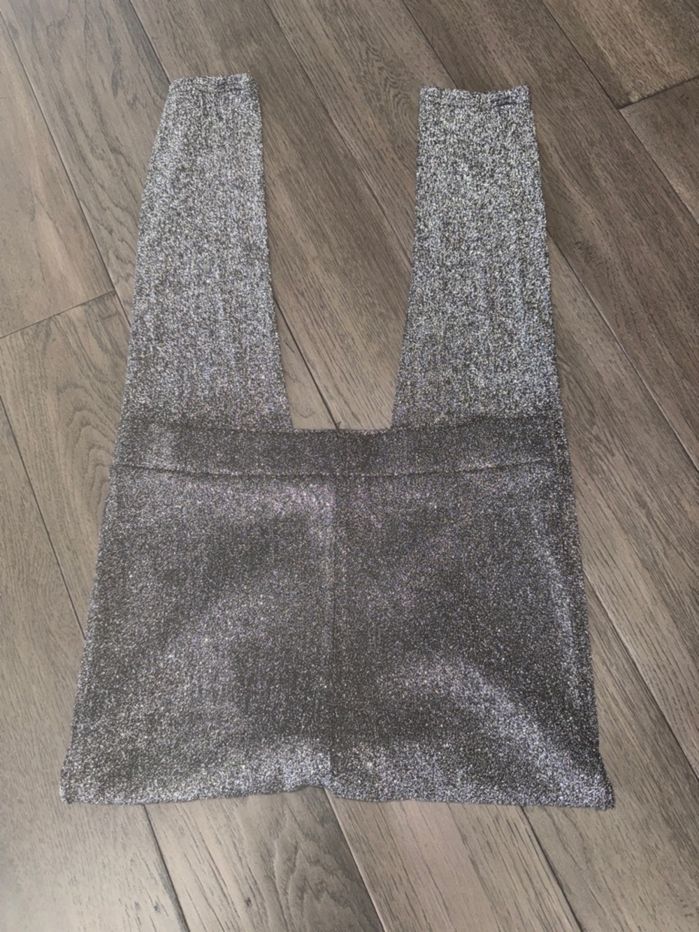 Forever 21 Sparkle Metallic Silver Women’s dress leggings